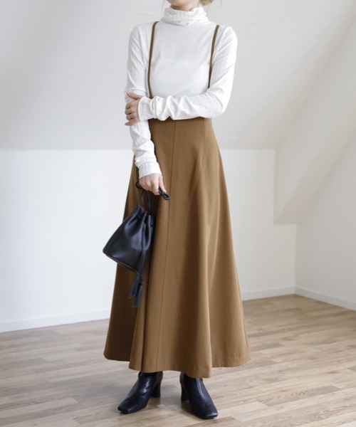 UNFIELD（アンフィールド）の「【UNFIELD TRキャミサロペットスカート】（スカート・レディース・ブラック/カーキ/アイボリー・FREE）」の9枚目の写真