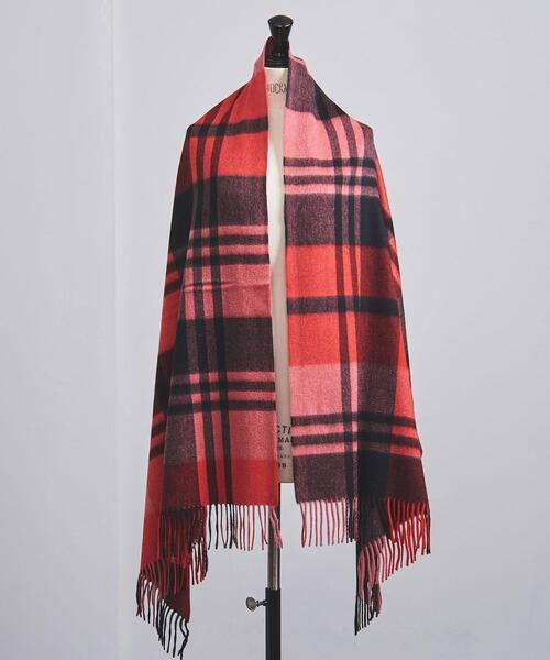 Joshua Ellis（ジョシュアエリス）の「＜Joshua Ellis（ジョシュア エリス）＞BLACKWATCH ストール（ストール/ショール・レディース・ピンク/レッド/イエロー/ケリー/ダークグリーン/ライトブルー/コバルトブルー・FREE）」の7枚目の写真