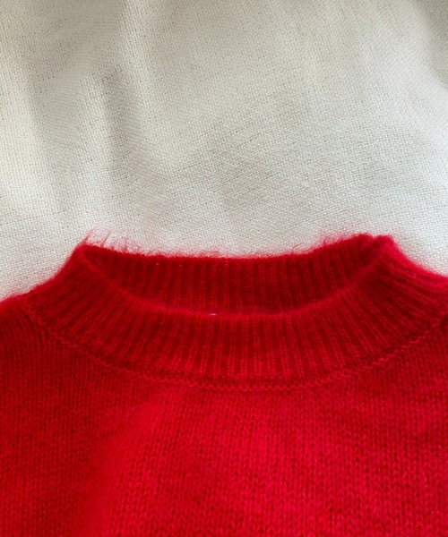 HIROSAI（ヒロサイ）の「ヘアリーニット レーススカートセット（ニット/セーター・レディース・ブラック/レッド/イエロー・FREE）」の10枚目の写真