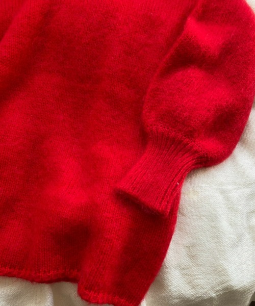 HIROSAI（ヒロサイ）の「ヘアリーニット レーススカートセット（ニット/セーター・レディース・ブラック/レッド/イエロー・FREE）」の9枚目の写真