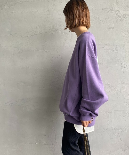BEN DAVIS（ベンデイビス）の「[BEN DAVIS/ベンデイビス] オーバルロゴ バックプリントクルーネックスウェット（スウェット・レディース・ライトグレー/ブラック/パープル・XL/L/M）」の7枚目の写真