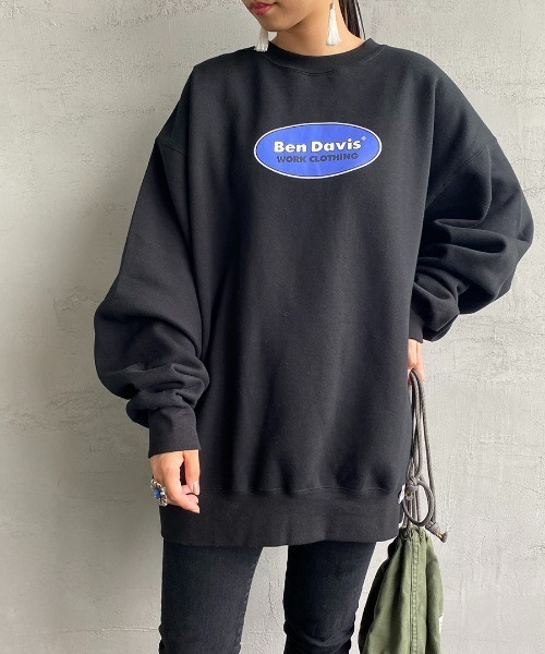 BEN DAVIS（ベンデイビス）の「[BEN DAVIS/ベンデイビス] オーバルロゴ バックプリントクルーネックスウェット（スウェット・レディース・ライトグレー/ブラック/パープル・XL/L/M）」の15枚目の写真