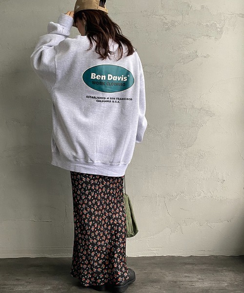 BEN DAVIS（ベンデイビス）の「[BEN DAVIS/ベンデイビス] オーバルロゴ バックプリントクルーネックスウェット（スウェット・レディース・ライトグレー/ブラック/パープル・XL/L/M）」の20枚目の写真