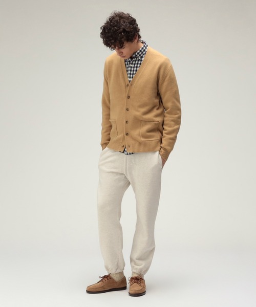 BEAMS PLUS（ビームスプラス）の「BEAMS PLUS / エルボーパッチ カーディガン（ニット/セーター・メンズ・チャコールグレー/ベージュ/ネイビー/グレー/オリーブ・SMALL/MEDIUM/LARGE/X-LARGE）」の8枚目の写真