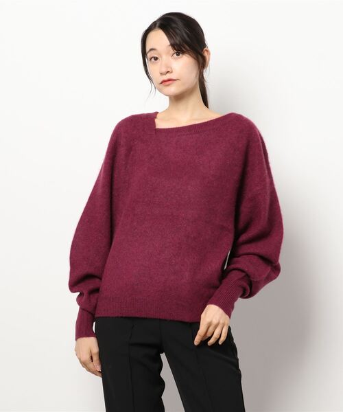 SLOBE IENA（スローブイエナ）の「【CLANE/クラネ】DEFORM BOAT NECK YAK ニット◆（ニット/セーター・レディース・ピンク/ブラウン・FREE）」の5枚目の写真