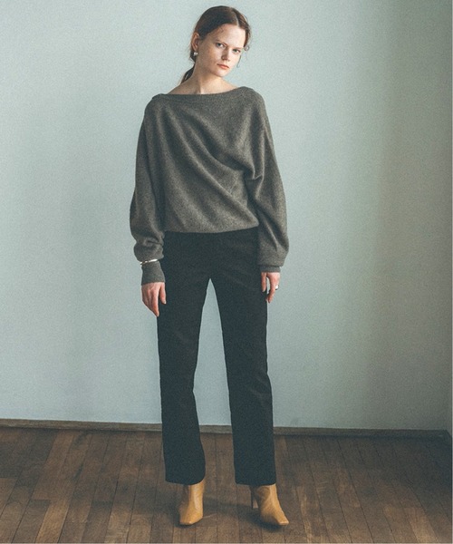 SLOBE IENA（スローブイエナ）の「【CLANE/クラネ】DEFORM BOAT NECK YAK ニット◆（ニット/セーター・レディース・ピンク/ブラウン・FREE）」の18枚目の写真