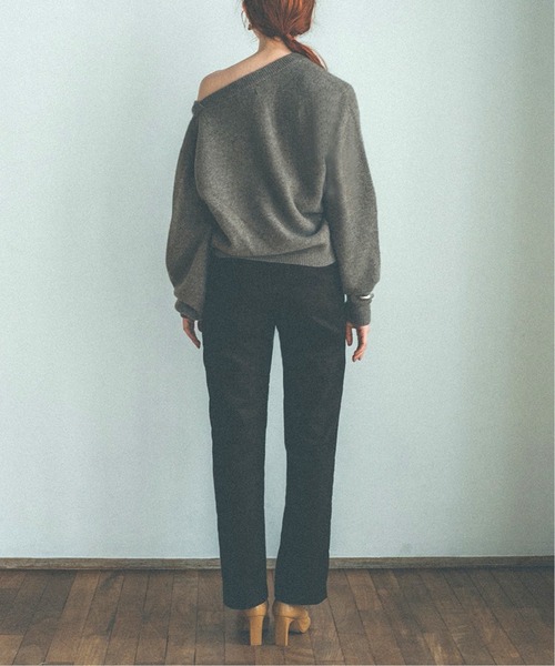 SLOBE IENA（スローブイエナ）の「【CLANE/クラネ】DEFORM BOAT NECK YAK ニット◆（ニット/セーター・レディース・ピンク/ブラウン・FREE）」の3枚目の写真