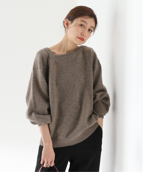 SLOBE IENA（スローブイエナ）の「【CLANE/クラネ】DEFORM BOAT NECK YAK ニット◆（ニット/セーター・レディース・ピンク/ブラウン・FREE）」の8枚目の写真