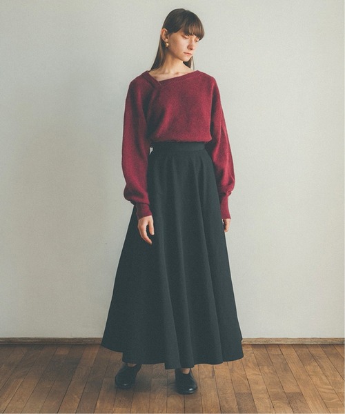 SLOBE IENA（スローブイエナ）の「【CLANE/クラネ】DEFORM BOAT NECK YAK ニット◆（ニット/セーター・レディース・ピンク/ブラウン・FREE）」の16枚目の写真