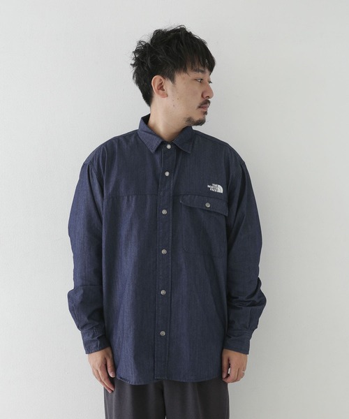 THE NORTH FACE（ザノースフェイス）の「THE NORTH FACE　Long-Slee Nylon Denim Nuptse Shirts（シャツ/ブラウス・メンズ・インディゴブルー・X-LARGE）」の17枚目の写真