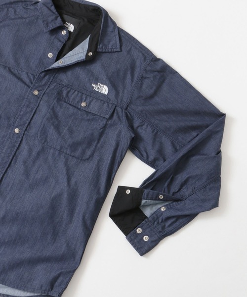 THE NORTH FACE（ザノースフェイス）の「THE NORTH FACE　Long-Slee Nylon Denim Nuptse Shirts（シャツ/ブラウス・メンズ・インディゴブルー・X-LARGE）」の10枚目の写真