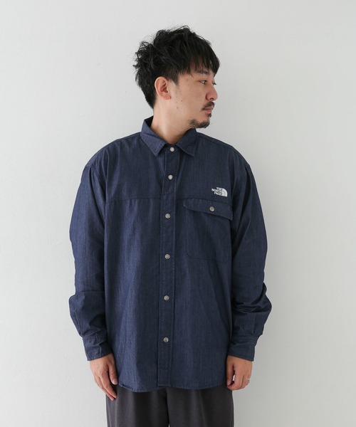 THE NORTH FACE（ザノースフェイス）の「THE NORTH FACE　Long-Slee Nylon Denim Nuptse Shirts（シャツ/ブラウス・メンズ・インディゴブルー・X-LARGE）」の13枚目の写真