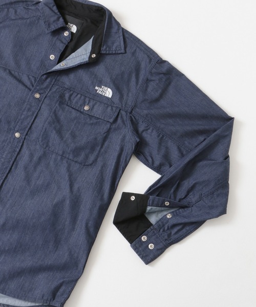 THE NORTH FACE（ザノースフェイス）の「THE NORTH FACE　Long-Slee Nylon Denim Nuptse Shirts（シャツ/ブラウス・メンズ・インディゴブルー・X-LARGE）」の11枚目の写真