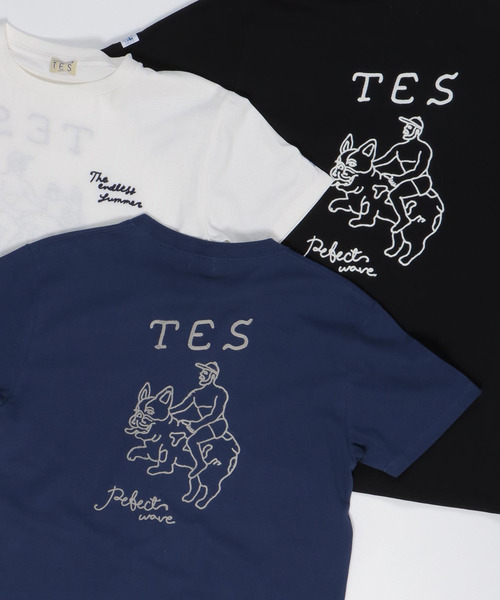 The Endless Summer(エンドレスサマー)の「TES BUHI EMB T-SHIRT / Tシャツ(Tシャツ/カットソー・メンズ・ホワイト/ブラック/ネイビー・SMALL/MEDIUM/LARGE/X-LARGE)」の4枚目の写真