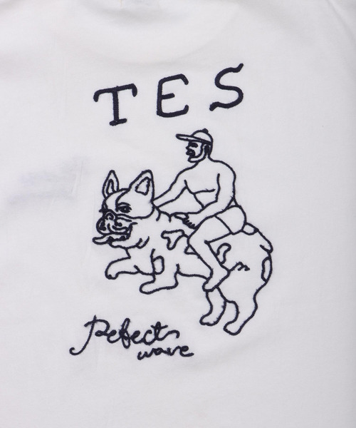 The Endless Summer(エンドレスサマー)の「TES BUHI EMB T-SHIRT / Tシャツ(Tシャツ/カットソー・メンズ・ホワイト/ブラック/ネイビー・SMALL/MEDIUM/LARGE/X-LARGE)」の8枚目の写真