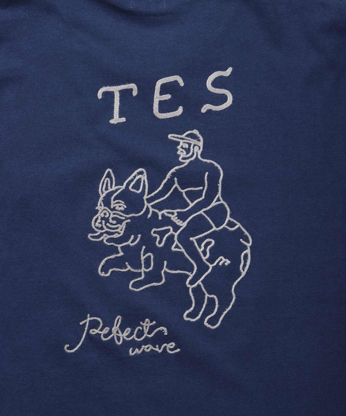 The Endless Summer(エンドレスサマー)の「TES BUHI EMB T-SHIRT / Tシャツ(Tシャツ/カットソー・メンズ・ホワイト/ブラック/ネイビー・SMALL/MEDIUM/LARGE/X-LARGE)」の10枚目の写真