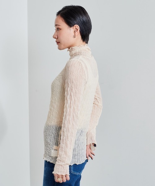 cepo（セポ）の「シワカコウシアーインナー（Tシャツ/カットソー・レディース・オフホワイト/ブラック・M）」の3枚目の写真