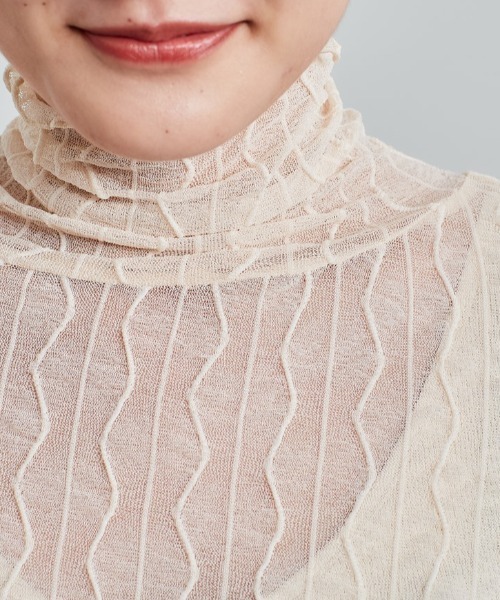 cepo（セポ）の「シワカコウシアーインナー（Tシャツ/カットソー・レディース・オフホワイト/ブラック・M）」の5枚目の写真