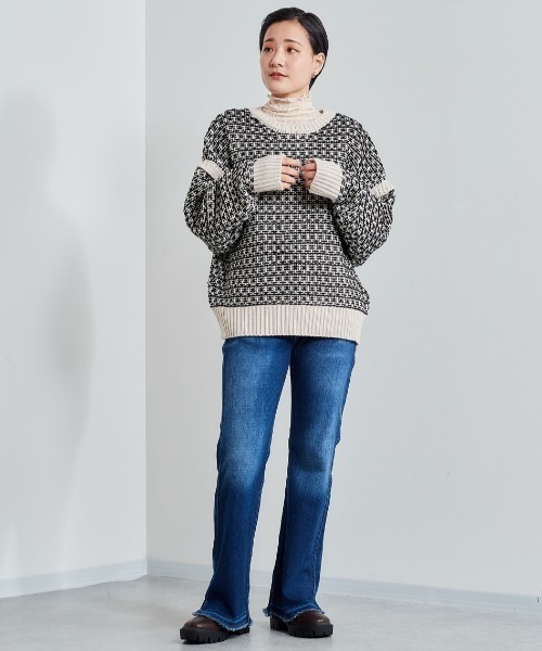 cepo（セポ）の「シワカコウシアーインナー（Tシャツ/カットソー・レディース・オフホワイト/ブラック・M）」の6枚目の写真