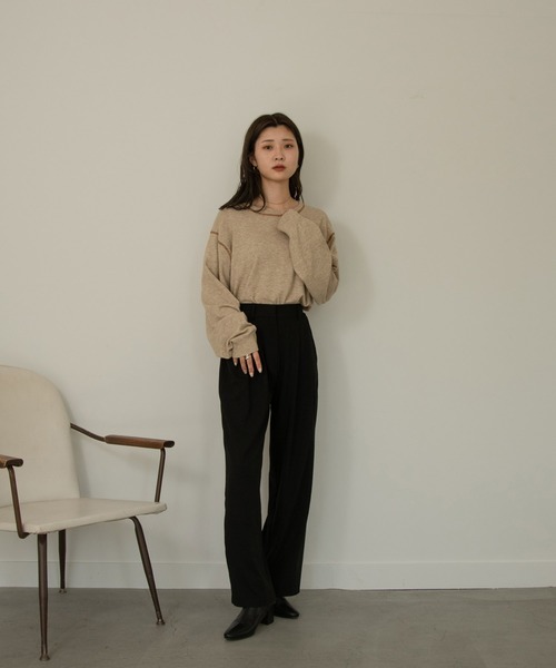 Amiur（エミレ）の「silky balloon sleeve knit（ニット/セーター・レディース・ベージュ/グリーン・FREE）」の5枚目の写真