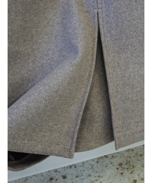 JUMELLE(ジュメロ)の「カットメルトンジャケット(ステンカラーコート・レディース・ベージュ・FREE)」の6枚目の写真