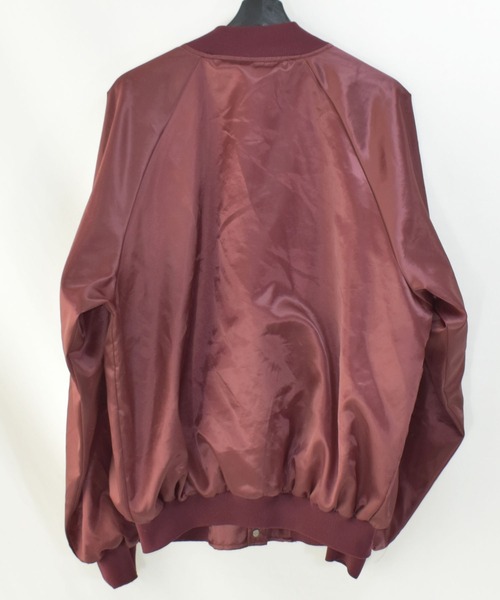 VINTAGE(ヴィンテージ)の「【ヴィンテージ古着】BRIDGEPORT ナイロンスタジャン USA製(テーラードジャケット・メンズ・バーガンディー・X-LARGE)」の2枚目の写真