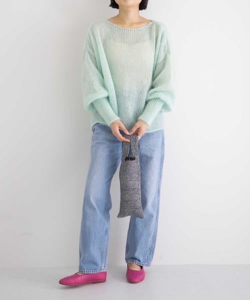 WANDERUNG(ワンデルング)の「【URBS別注】WANDERUNG Ex Kid Mohair Pullover(ニット/セーター・レディース・オレンジ/グリーン/ミント・FREE)」の20枚目の写真