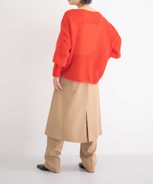 WANDERUNG(ワンデルング)の「【URBS別注】WANDERUNG Ex Kid Mohair Pullover(ニット/セーター・レディース・オレンジ/グリーン/ミント・FREE)」の17枚目の写真