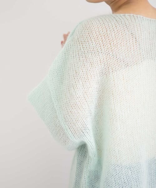 WANDERUNG(ワンデルング)の「【URBS別注】WANDERUNG Ex Kid Mohair Pullover(ニット/セーター・レディース・オレンジ/グリーン/ミント・FREE)」の6枚目の写真