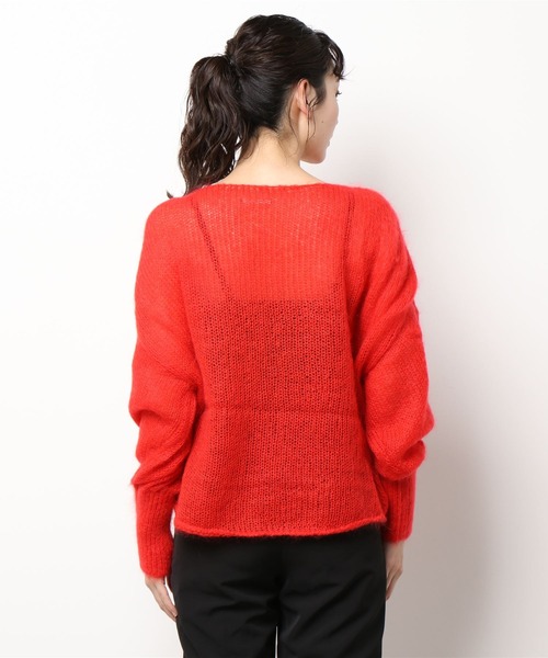 WANDERUNG(ワンデルング)の「【URBS別注】WANDERUNG Ex Kid Mohair Pullover(ニット/セーター・レディース・オレンジ/グリーン/ミント・FREE)」の7枚目の写真