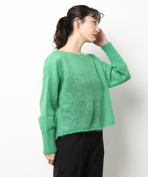 WANDERUNG(ワンデルング)の「【URBS別注】WANDERUNG Ex Kid Mohair Pullover(ニット/セーター・レディース・オレンジ/グリーン/ミント・FREE)」の8枚目の写真