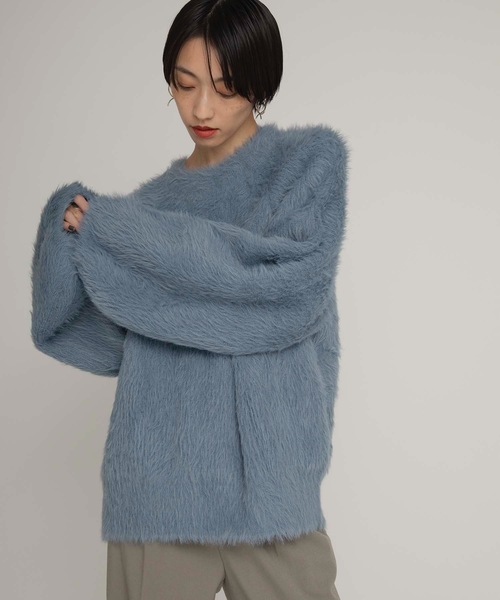 ANT（アント）の「コクーンウォームニット【ANT】（ニット/セーター・レディース・ホワイト/グリーン/ブルー・FREE）」の3枚目の写真