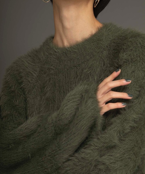 ANT（アント）の「コクーンウォームニット【ANT】（ニット/セーター・レディース・ホワイト/グリーン/ブルー・FREE）」の17枚目の写真