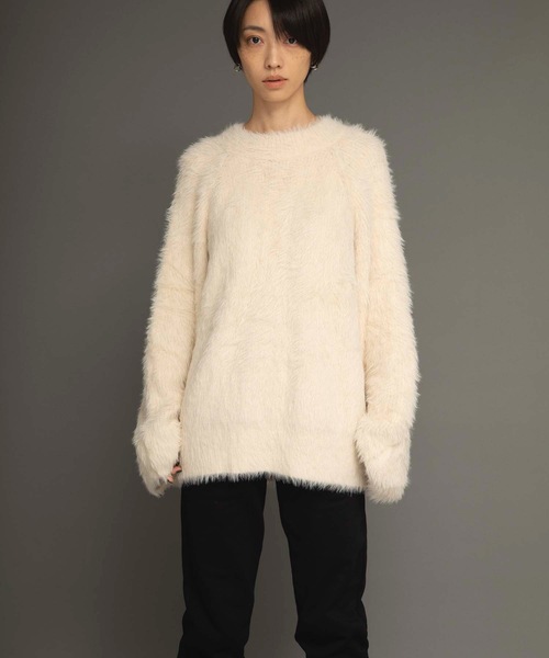 ANT（アント）の「コクーンウォームニット【ANT】（ニット/セーター・レディース・ホワイト/グリーン/ブルー・FREE）」の6枚目の写真