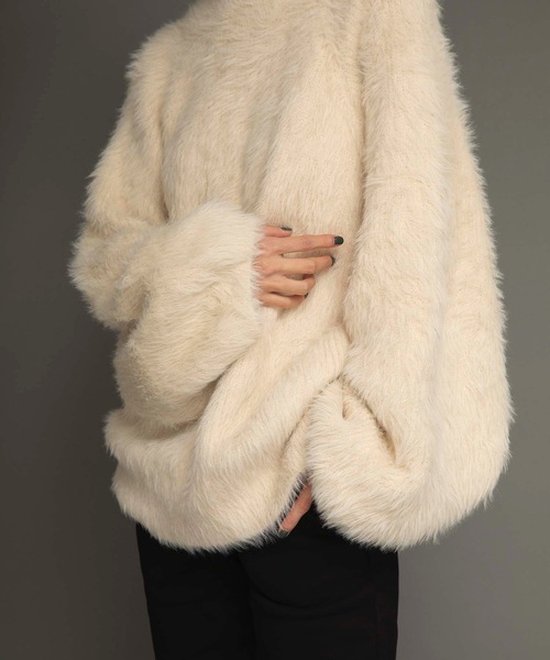 ANT（アント）の「コクーンウォームニット【ANT】（ニット/セーター・レディース・ホワイト/グリーン/ブルー・FREE）」の11枚目の写真