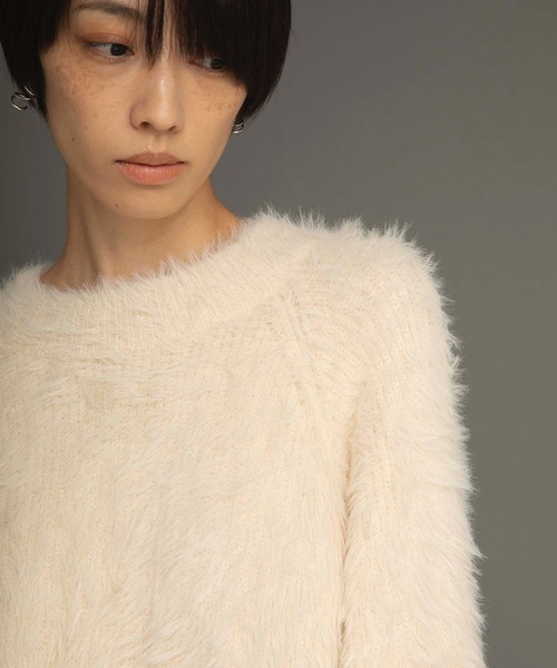 ANT（アント）の「コクーンウォームニット【ANT】（ニット/セーター・レディース・ホワイト/グリーン/ブルー・FREE）」の9枚目の写真