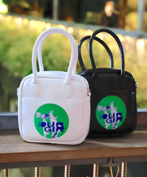 Bonjour Girl（ボンジュールガール）の「【Bonjour Girl/ボンジュールガール】とんだ林蘭 × Bonjour Girl  2WAY BOSTON SHOULDER BAG 2ウェイボストンショルダーバッグ（ショルダーバッグ・レディース・ブラック/ホワイト・FREE）」の5枚目の写真