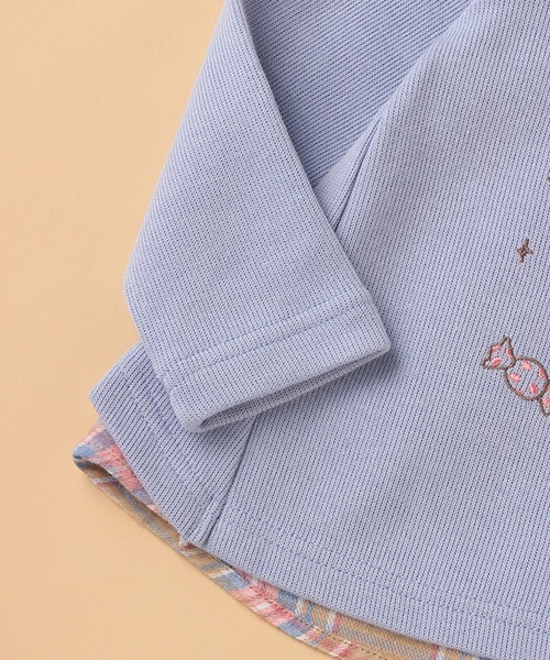 kladskap（クレードスコープ）の「刺しゅうショルダーフリルトレーナー（スウェット・キッズ・ライラック/アイボリー・110cm/90cm/100cm/120cm/80ｃｍ）」の6枚目の写真