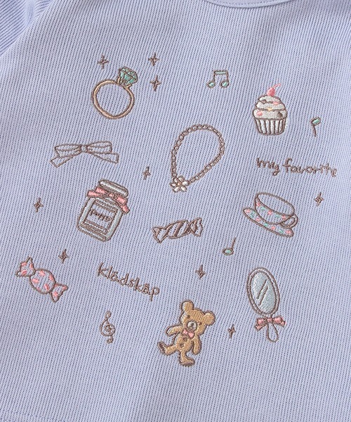 kladskap（クレードスコープ）の「刺しゅうショルダーフリルトレーナー（スウェット・キッズ・ライラック/アイボリー・110cm/90cm/100cm/120cm/80ｃｍ）」の7枚目の写真