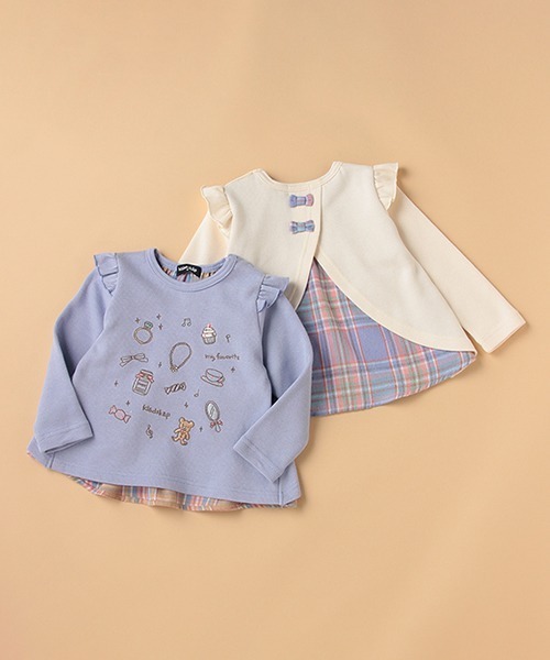 kladskap（クレードスコープ）の「刺しゅうショルダーフリルトレーナー（スウェット・キッズ・ライラック/アイボリー・110cm/90cm/100cm/120cm/80ｃｍ）」の11枚目の写真