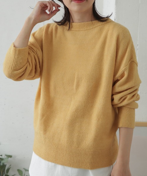 URBAN RESEARCH DOORS（アーバンリサーチドアーズ）の「バックタックカラーニット（ニット/セーター・レディース・ブルー/イエロー系その他/パープル・ONE）」の16枚目の写真