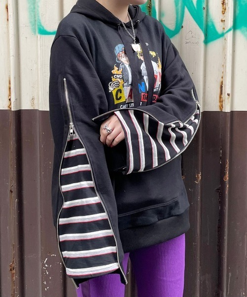 Candy Stripper（キャンディストリッパー）の「THE PRANK HOODIE（パーカー・レディース・ブラック/グリーン/パープル・2）」の22枚目の写真