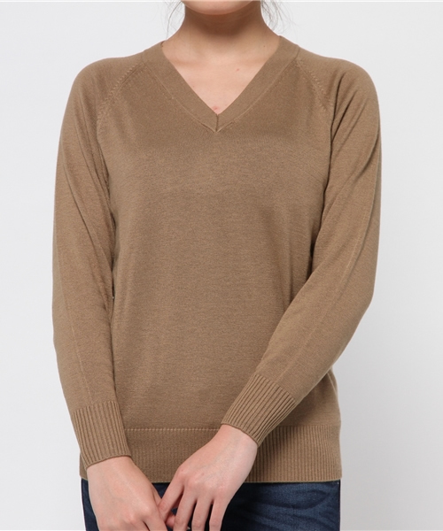 Whim Gazette（ウィムガゼット）の「シルク/カシミヤ Vネックプル