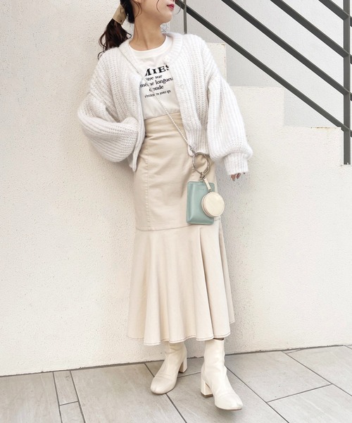 one after another NICE CLAUP(ワンアフターアナザーナイスクラップ)の「リングチャーム付スマホショルダー(ショルダーバッグ・レディース・ブラック/アイボリー/ミント・FREE)」の13枚目の写真