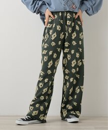 DOUBLE NAME | ループジャガード花柄ニットパンツ(その他パンツ)