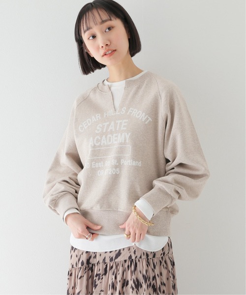 JOURNAL STANDARD relume(ジャーナルスタンダード レリューム)の「バイオウォッシュスリットネックスウェット(スウェット・レディース・ブルー系その他/ベージュ/アイボリー・FREE)」の3枚目の写真