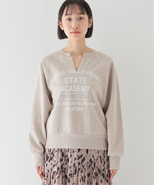 JOURNAL STANDARD relume(ジャーナルスタンダード レリューム)の「バイオウォッシュスリットネックスウェット(スウェット・レディース・ブルー系その他/ベージュ/アイボリー・FREE)」の6枚目の写真
