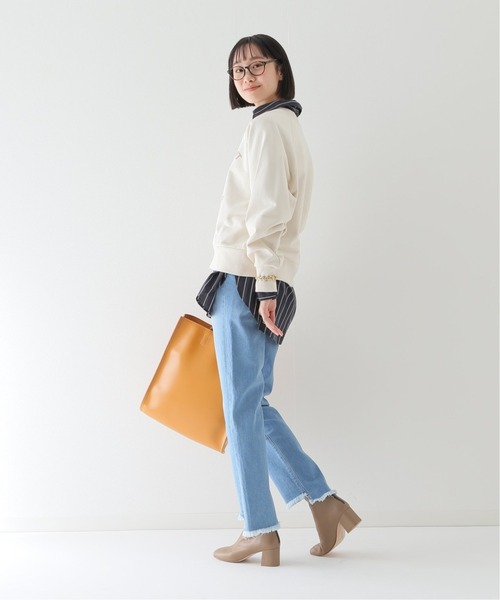 JOURNAL STANDARD relume(ジャーナルスタンダード レリューム)の「バイオウォッシュスリットネックスウェット(スウェット・レディース・ブルー系その他/ベージュ/アイボリー・FREE)」の13枚目の写真