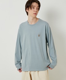 【サスティナブル・ワンポイント刺繍】エシカルワンポイントロングスリーブTシャツ