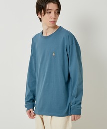 JUNRED | 【サスティナブル・ワンポイント刺繍】エシカルワンポイントロングスリーブTシャツ(Tシャツ/カットソー)